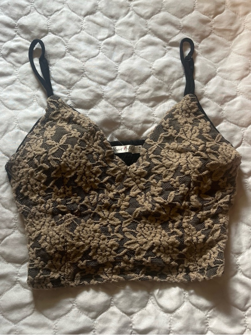 Heart Hips Lace Cami Crop Top